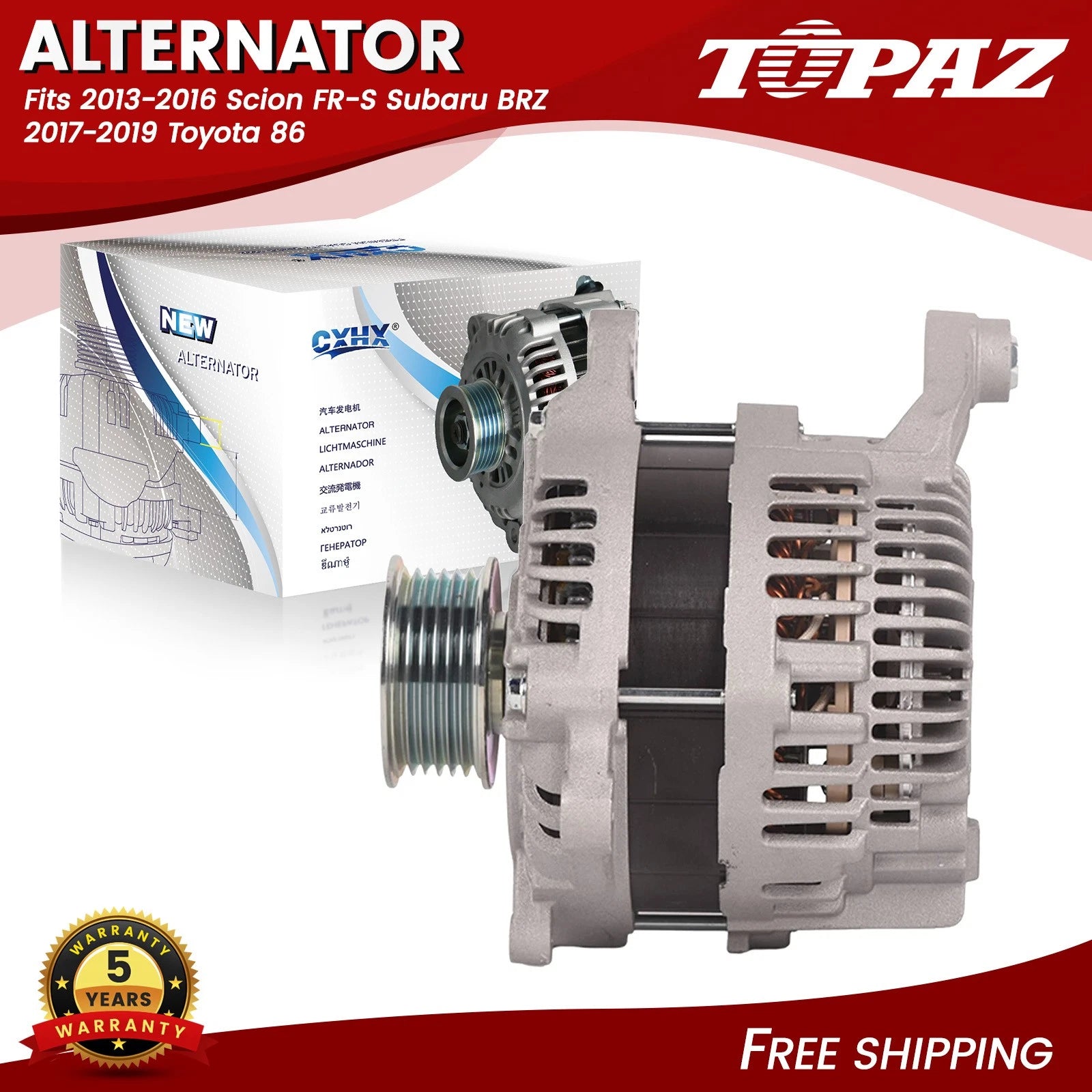 150 Amp Alternator for Scion FR-S, Subaru BRZ, Toyota 86 (2013–2019)