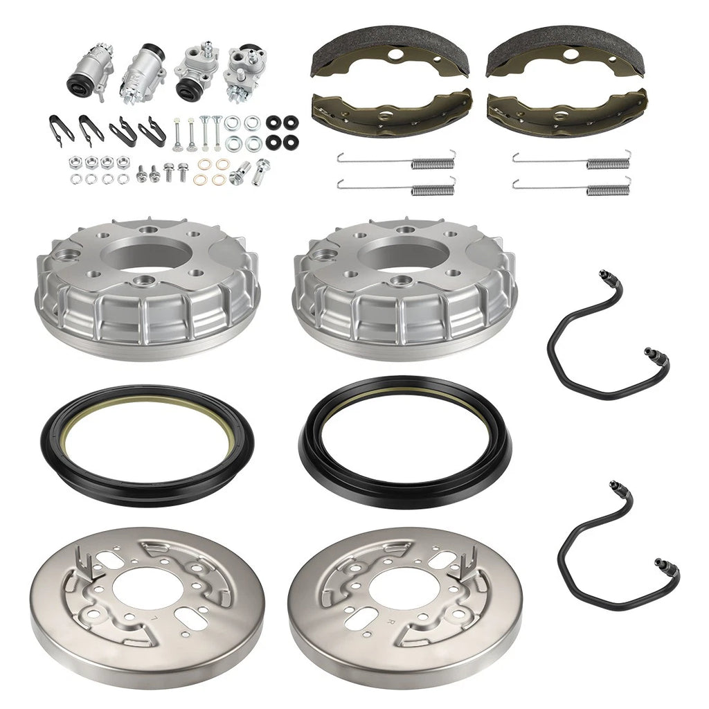 Front Brake Drum Hub Plate Shoes Kit for Honda Rancher 350 TRX350FE/FM (2000–2003)