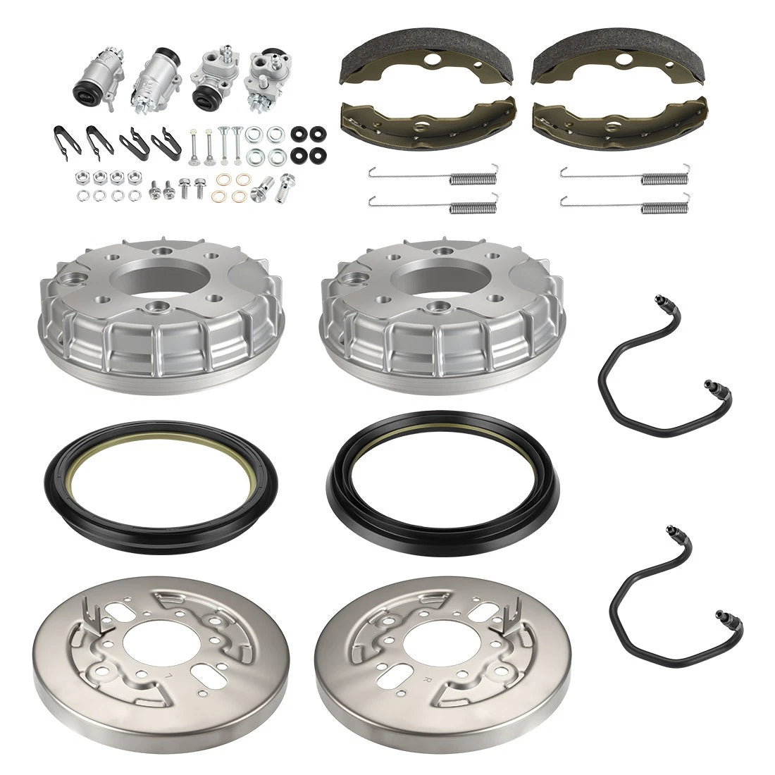 Front Brake Drum Hub Plate Shoes Kit for Honda Rancher 350 TRX350FE/FM (2000–2003)
