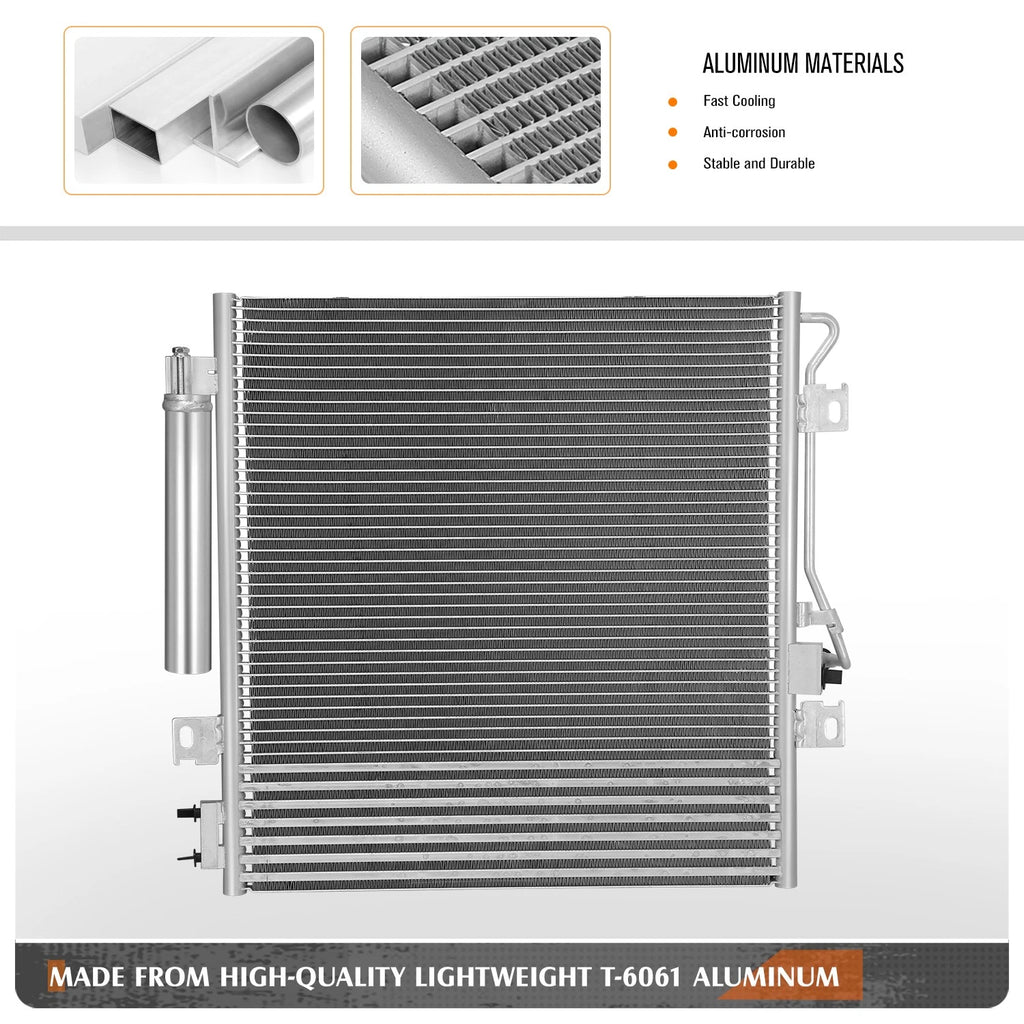 A/C Condenser for Jeep Liberty (2008–2012) OE Style Aluminum