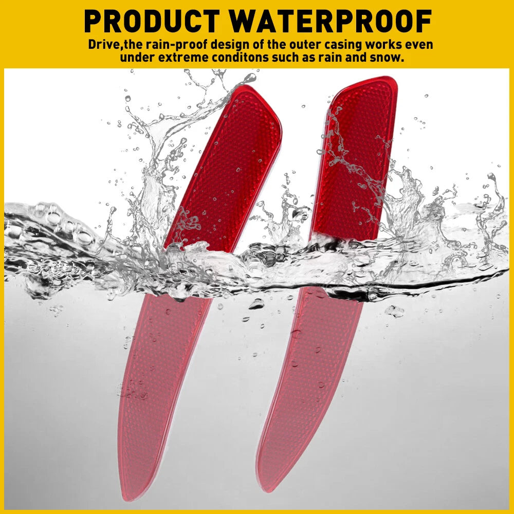 Set of 2 Rear Bumper Reflectors for BMW X5 E70 (2007–2010) Red