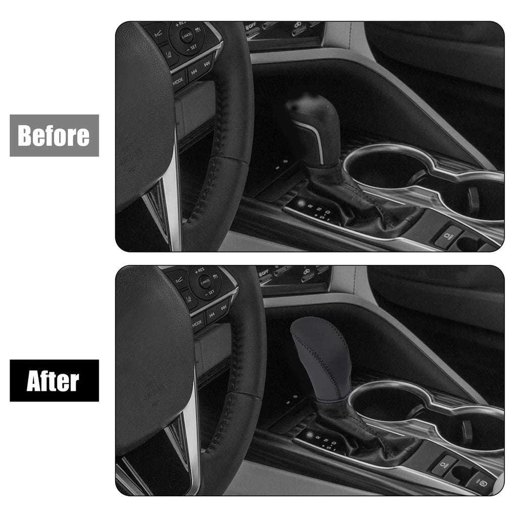 Faux Leather Gear Shift Knob Cover for Nissan Rogue Sport (2017–2021) 734301026062