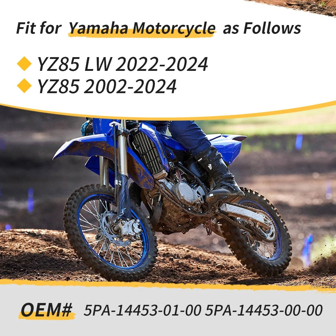 Air Box to Carburetor Intake Rubber Boot Duct for Yamaha YZ85 (2002–2024)