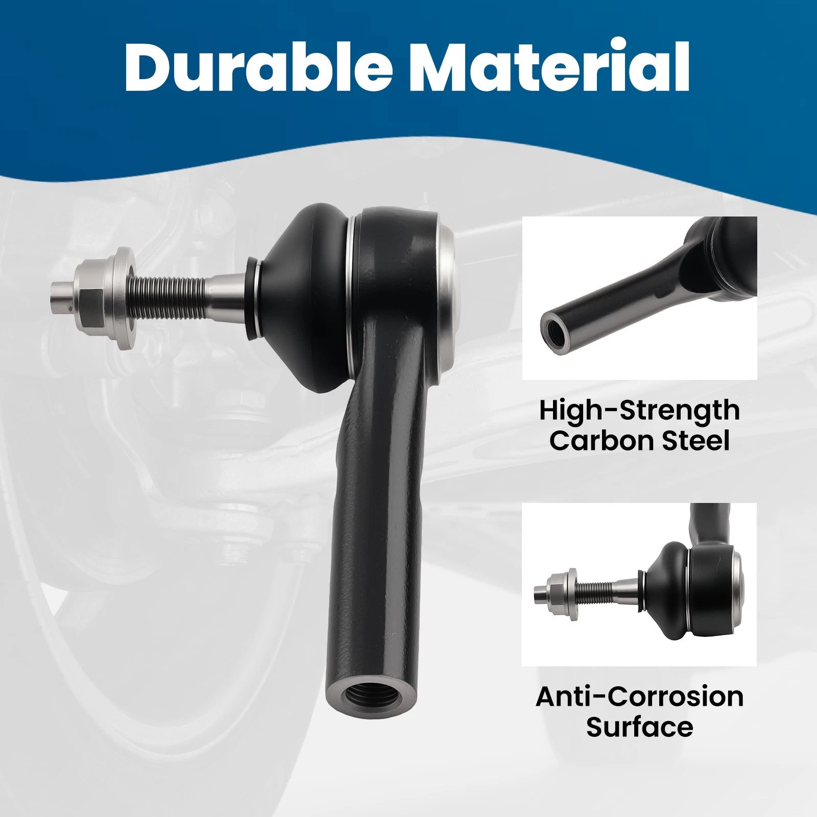 Set of 2 Front Inner Outer Tie Rod Ends for Dodge Journey Sebring (2009–2020)