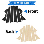 8 Pcs Door Pillar Window Trim for Hyundai Elantra (2011–2016) Black