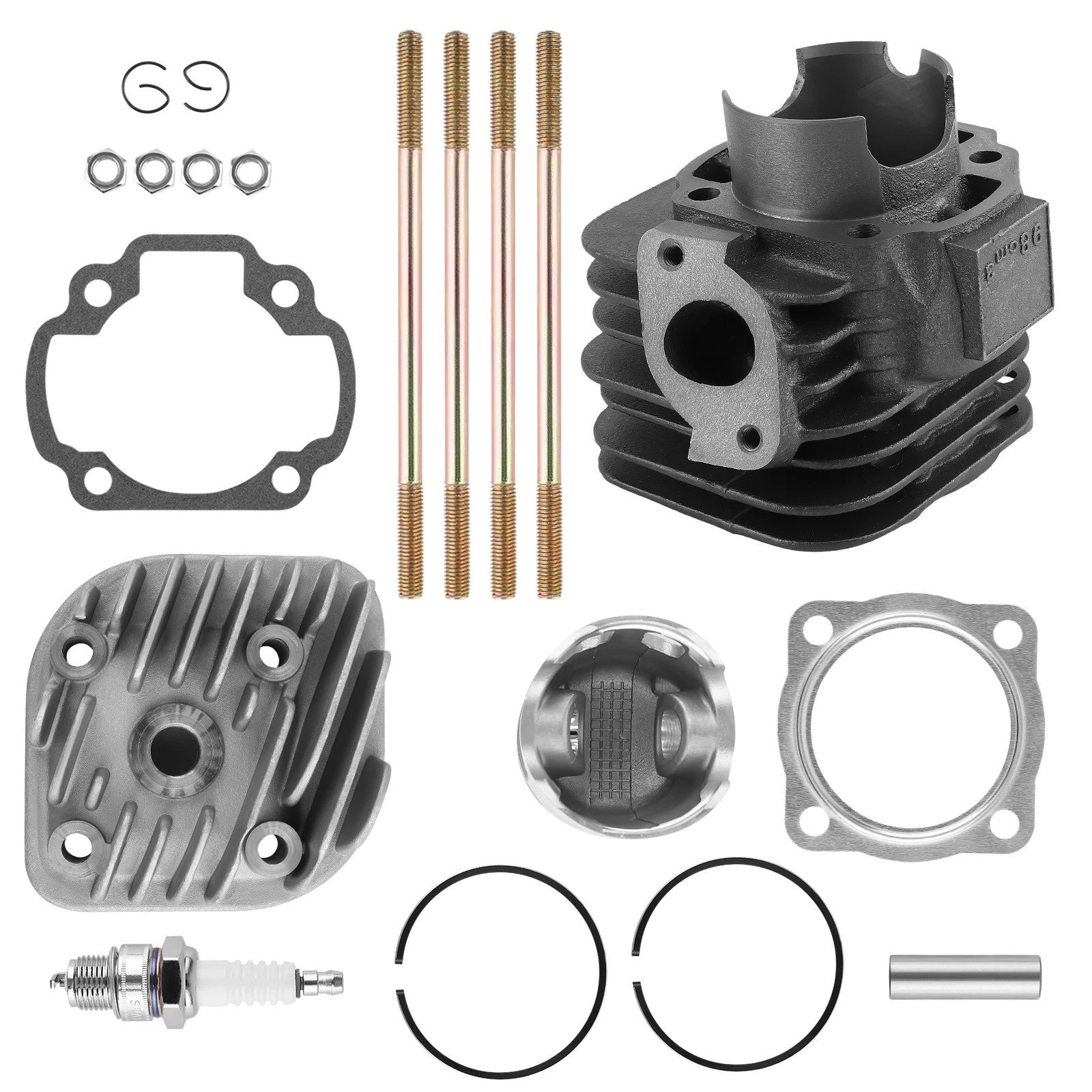 Top End Kit with Cylinder Head, Piston, Gasket for Polaris Predator 90 (2003–2006)