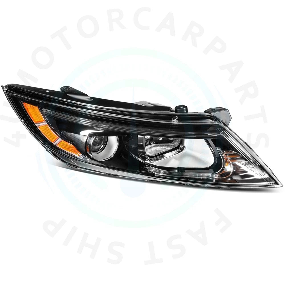 2X Black Headlight Assembly for Kia Optima (2011–2013)