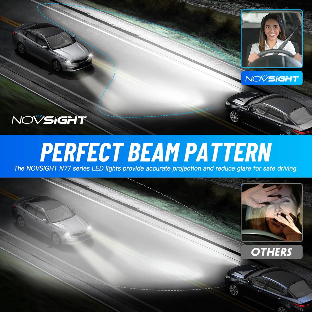 9005 HB3 LED Headlight Bulbs Kit for High/Low Beam (6500K, 16000LM)