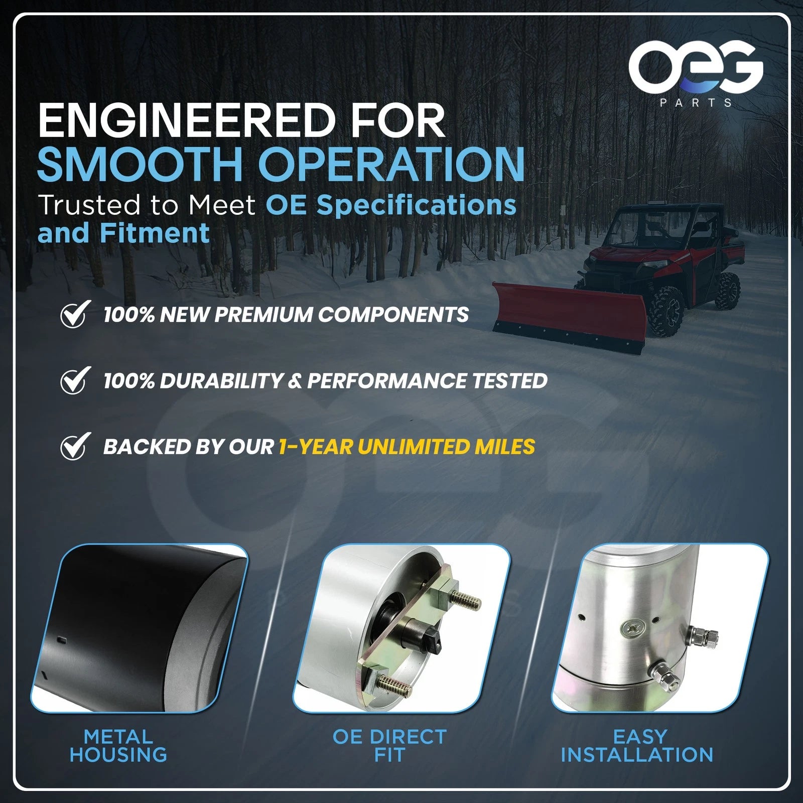 Winch Motor 24 Volt for Ramsey 462289 (Year Range Not Specified)