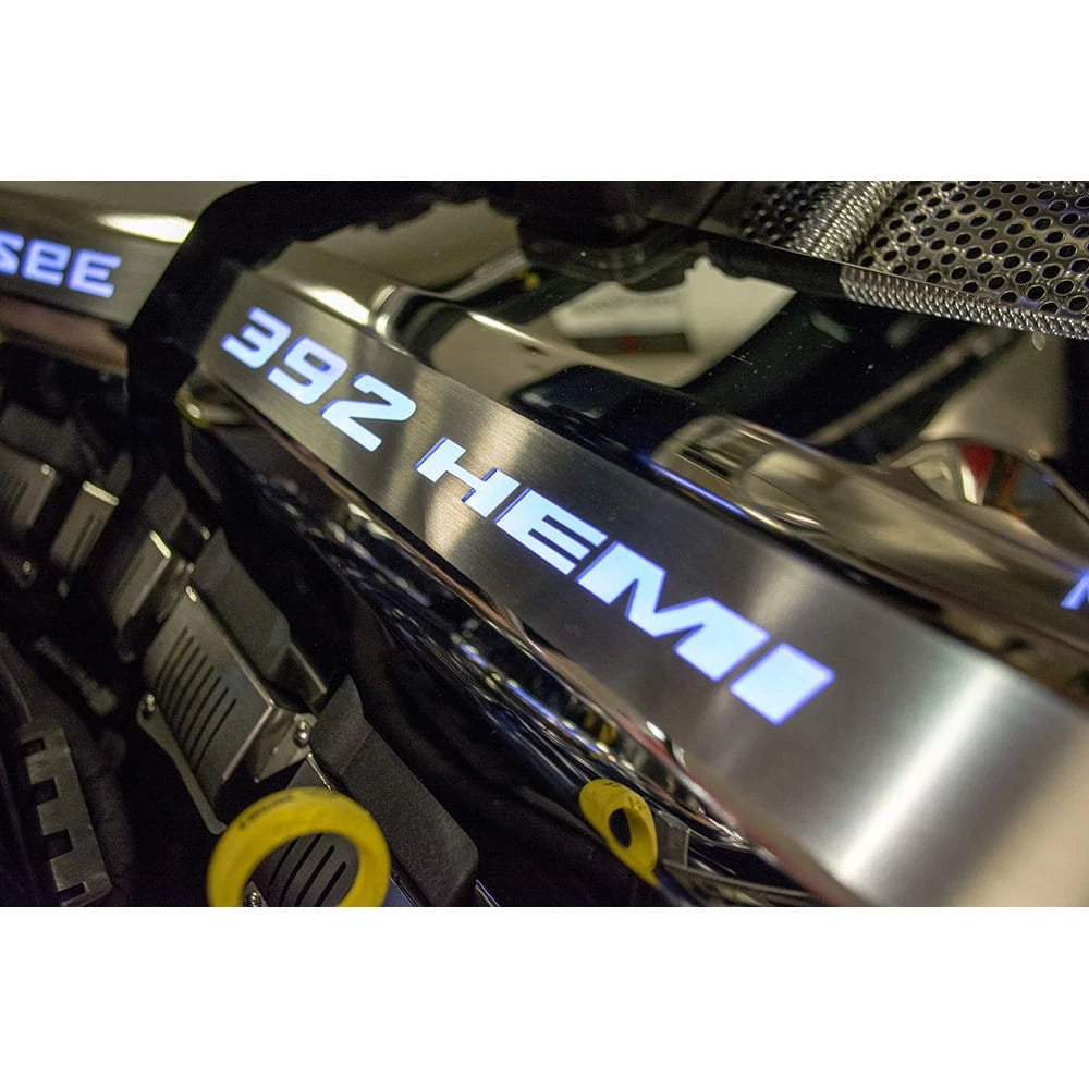 Fuel Rail Covers with Green LED for Dodge Charger Challenger 2015–2016