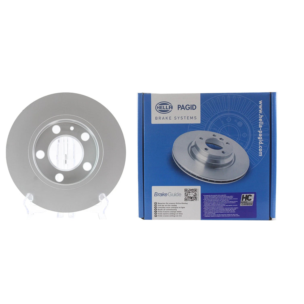 Hella Rear Solid Disc Brake Rotor for Audi TT, Volkswagen Beetle, Golf, Jetta (2000–2023)