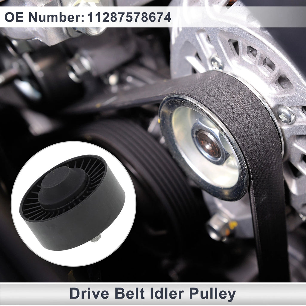 Drive Belt Idler Pulley for BMW Series 3 (2008–2012) No. 11287578674 Black