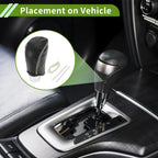 Gear Shift Knob Cover for Nissan Rogue (2017–2020) Pebbled Black Beige