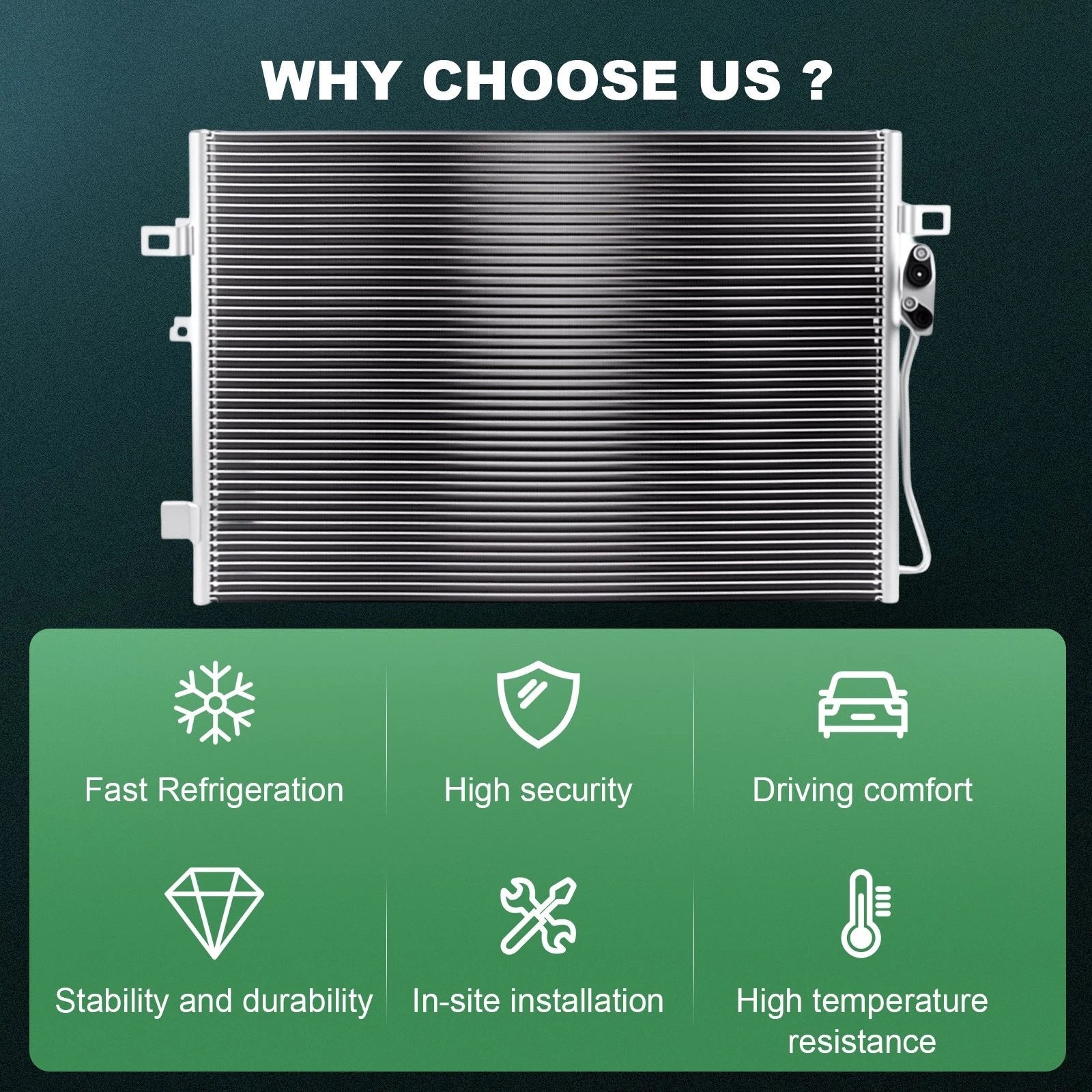 Aluminum AC Condenser for Dodge Journey (2011–2019)