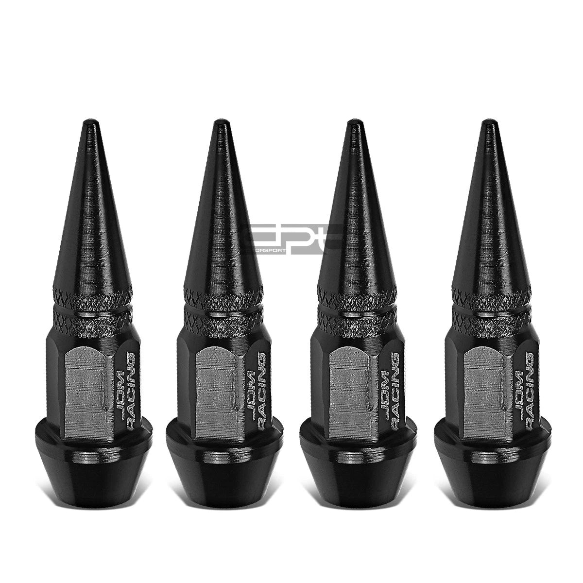 Set of 4 45mm Black Universal Tire Rim Air Valve Dust Cover Caps