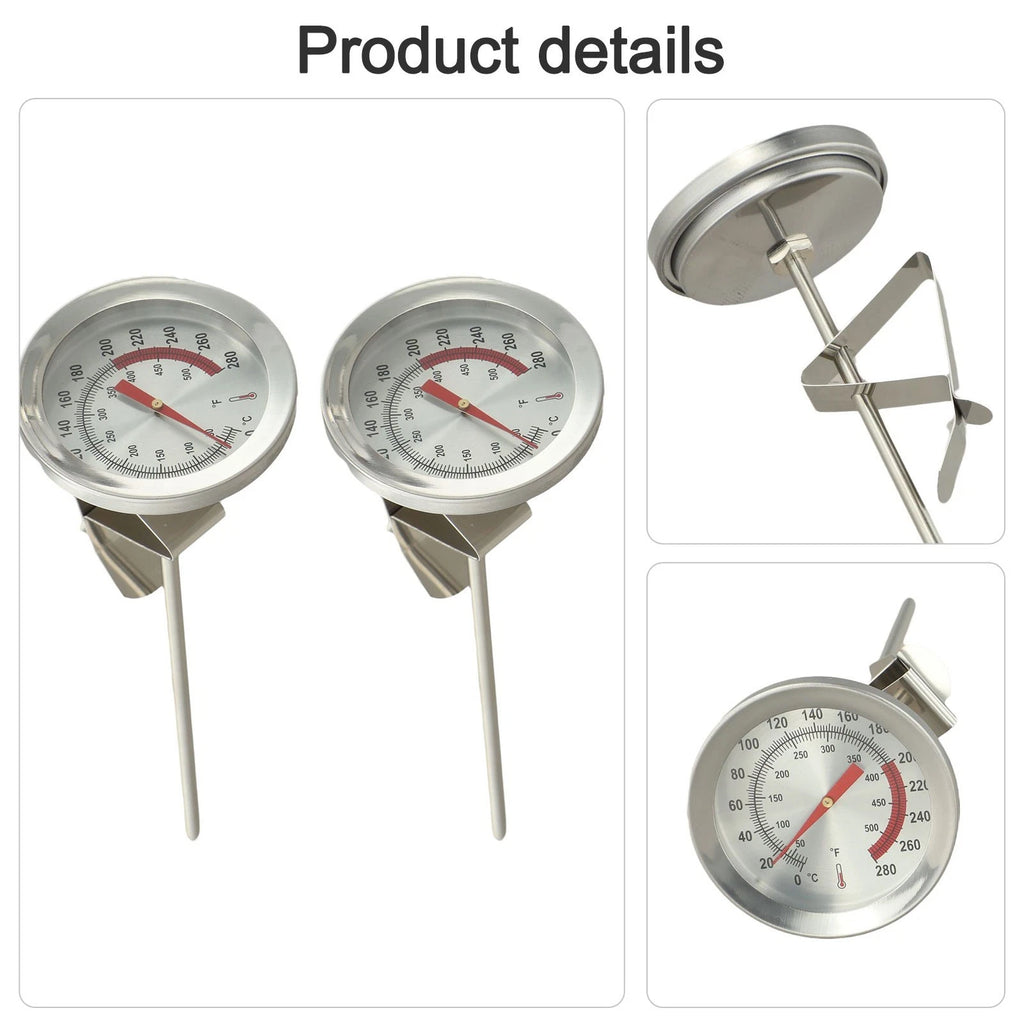2X Oven Thermometers for Cooking and Grilling (Stainless Steel, Large Face)
