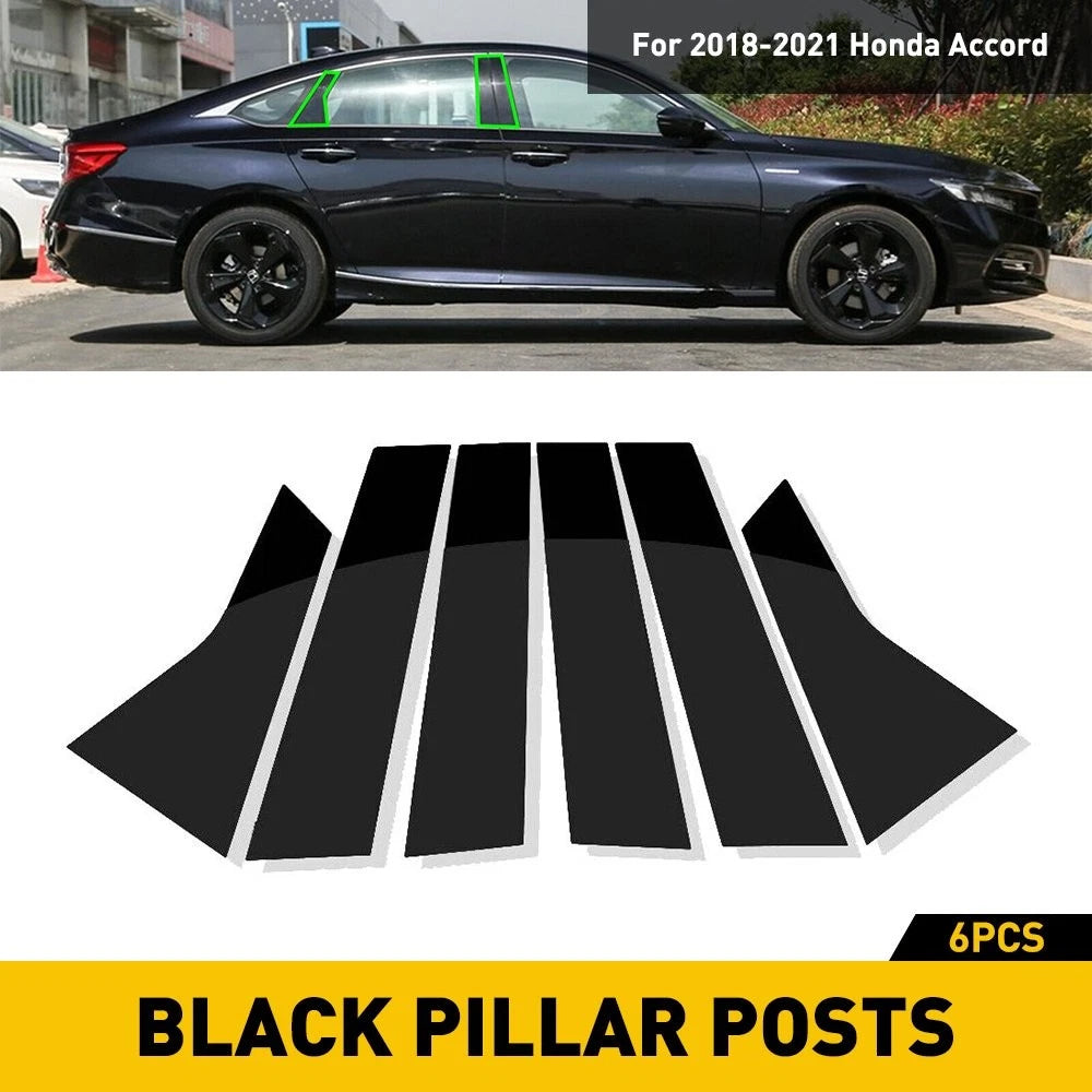 6pcs Pillar Post Trim Cover for Honda Accord (2018–2022)
