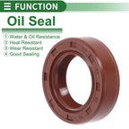 Set of 5 Oil Seal Rotary Shaft Seal FKM Rubber 22x35x10mm