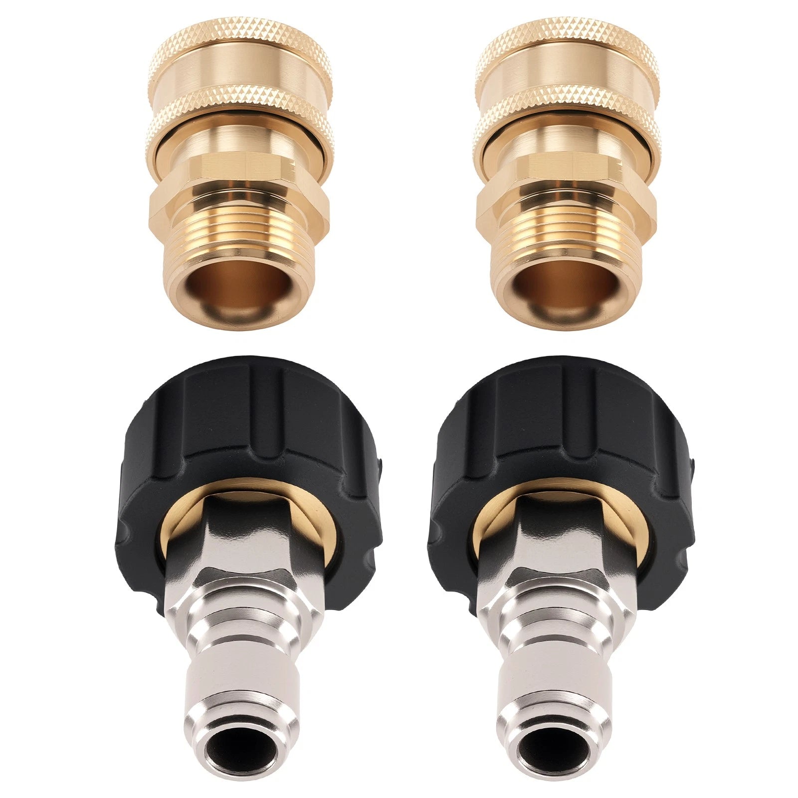 4Pc Pressure Washer Adapter Set M22 Swivel to 3/8'' Connect