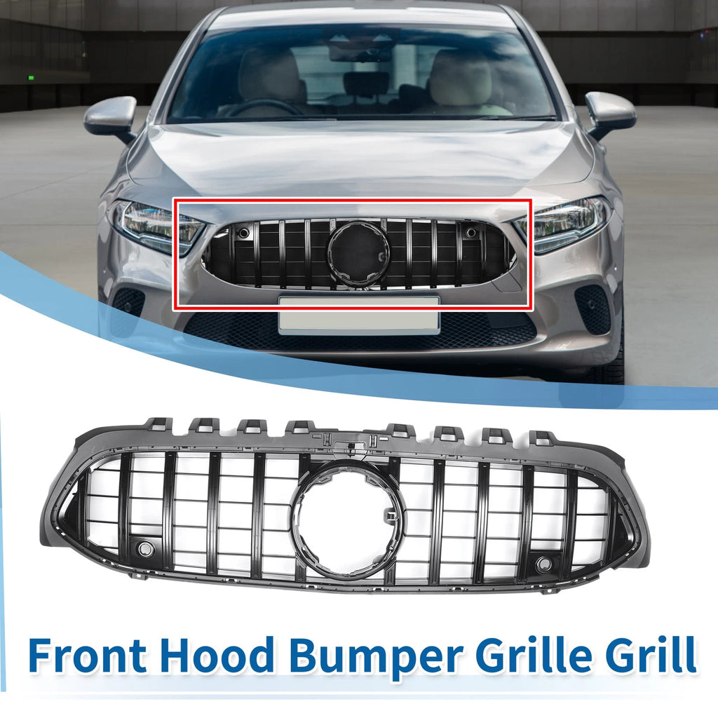 Front Upper Bumper Grille for Mercedes-Benz (2010–2015) Black