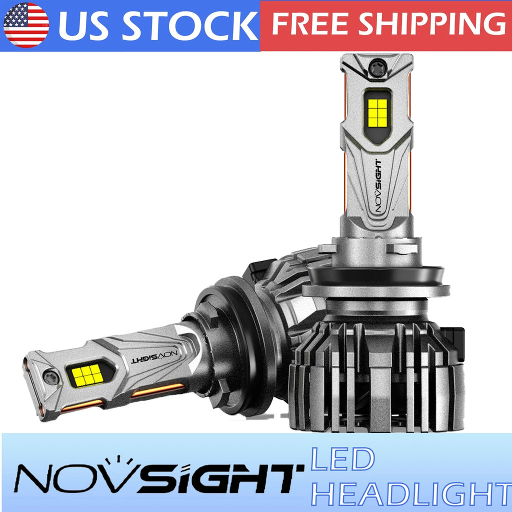 2X H9 H8 H11 LED Headlight Bulbs 32000LM 6500K for NOVSIGHT
