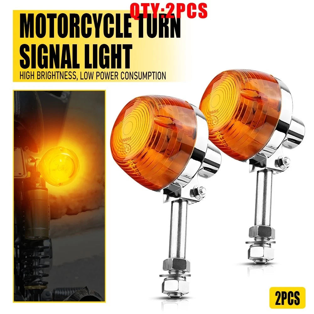 Pair Turn Signal Lights for Honda C70 CT70 CT90 XL100 CB350 (1970–1980)