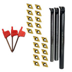 Lathe Tool Kit for Professional Use with Internal Boring Bars and Inserts