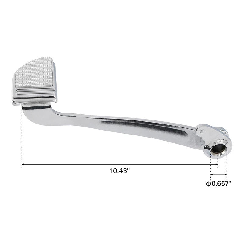 Chrome Brake Lever Arm Peg Pedal Kit for Harley FXBB FXBBS FXLR (2018–2024)