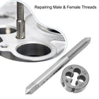 Threading Die Tap & Die Set for Metalworking (1/4"-28 UNF)
