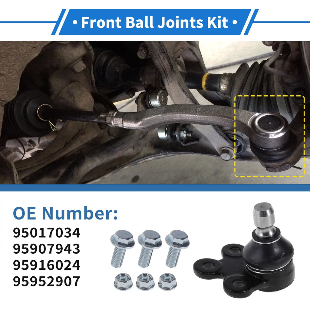 2X Front Lower Ball Joints for Buick Encore (2013–2022) No. 95017034/95907943