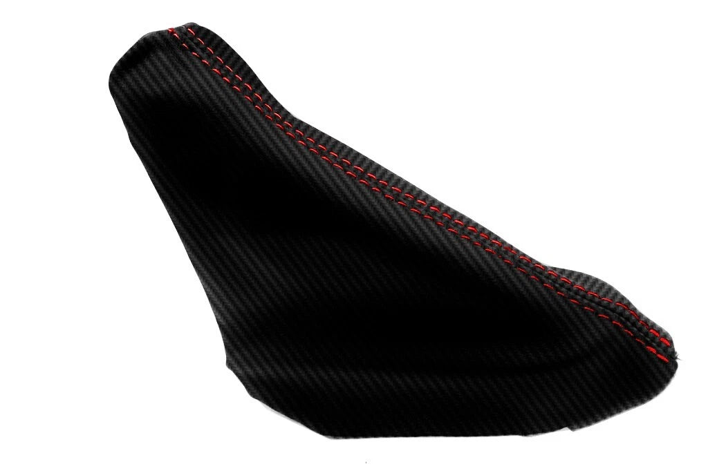 E Brake Boot Cover for Ford Focus (2000–2007) Carbon Fiber Red Stitch