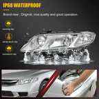 Headlight Assembly for Honda Civic Sedan (2006–2011) Left & Right Chrome