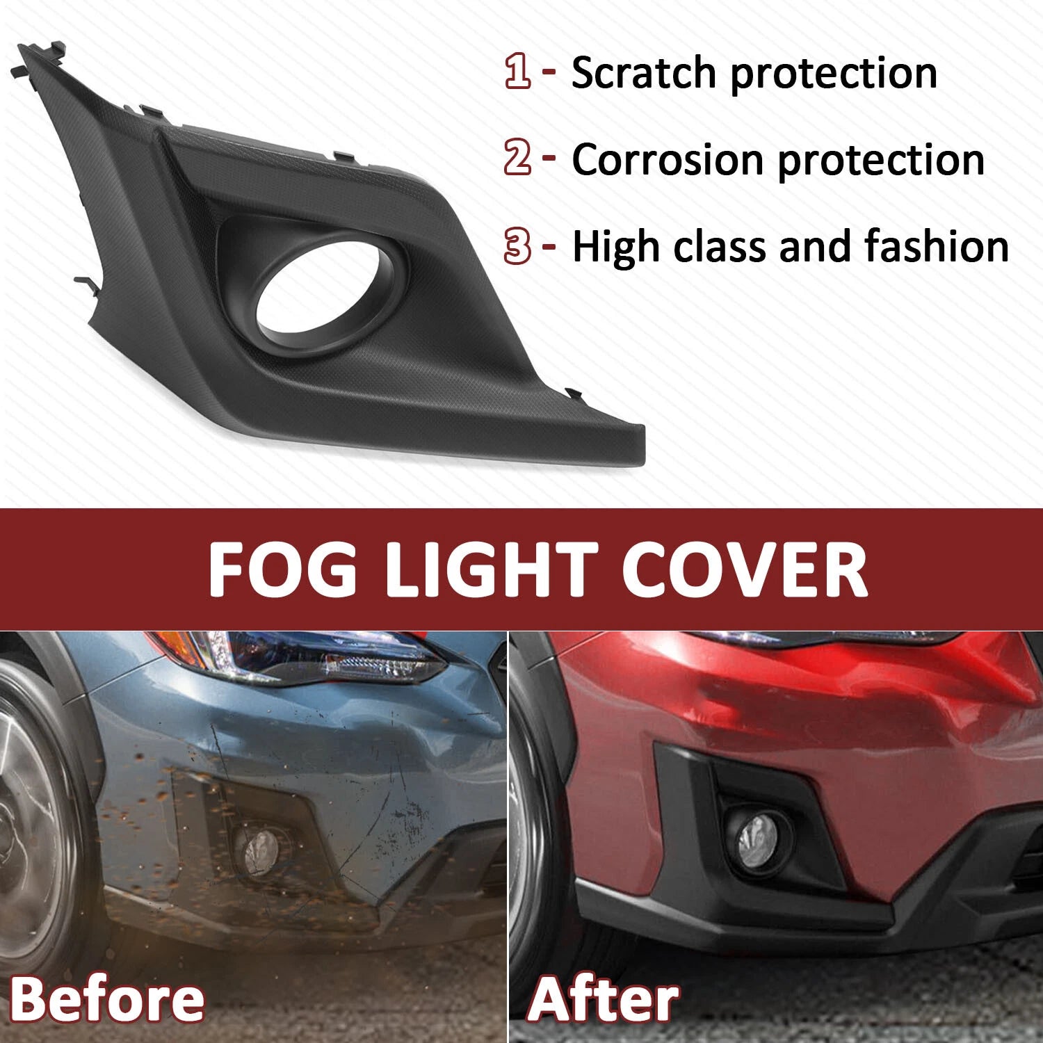 Right Side Fog Light Cover for Subaru Crosstrek (2018–2020)