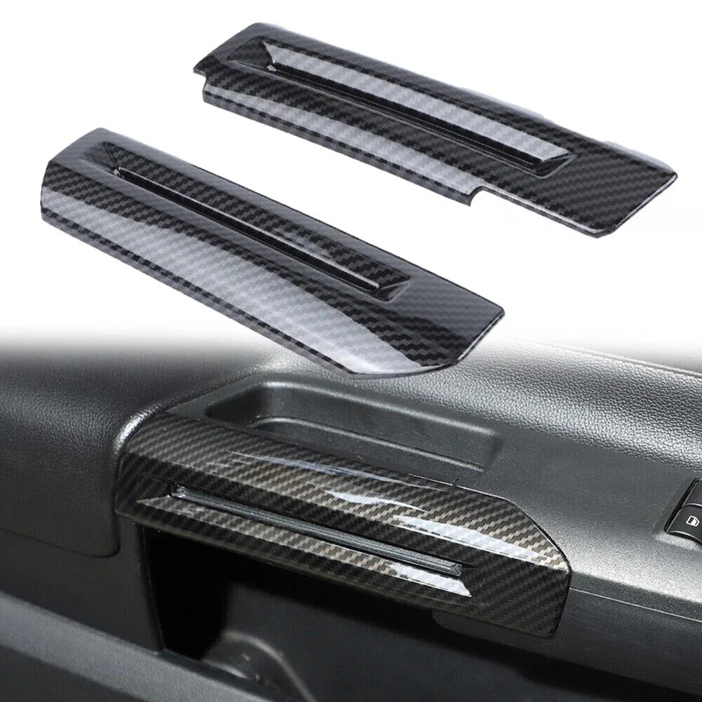 Carbon Fiber Car Interior Door Armrest Handle Cover Trim for Ford Mustang