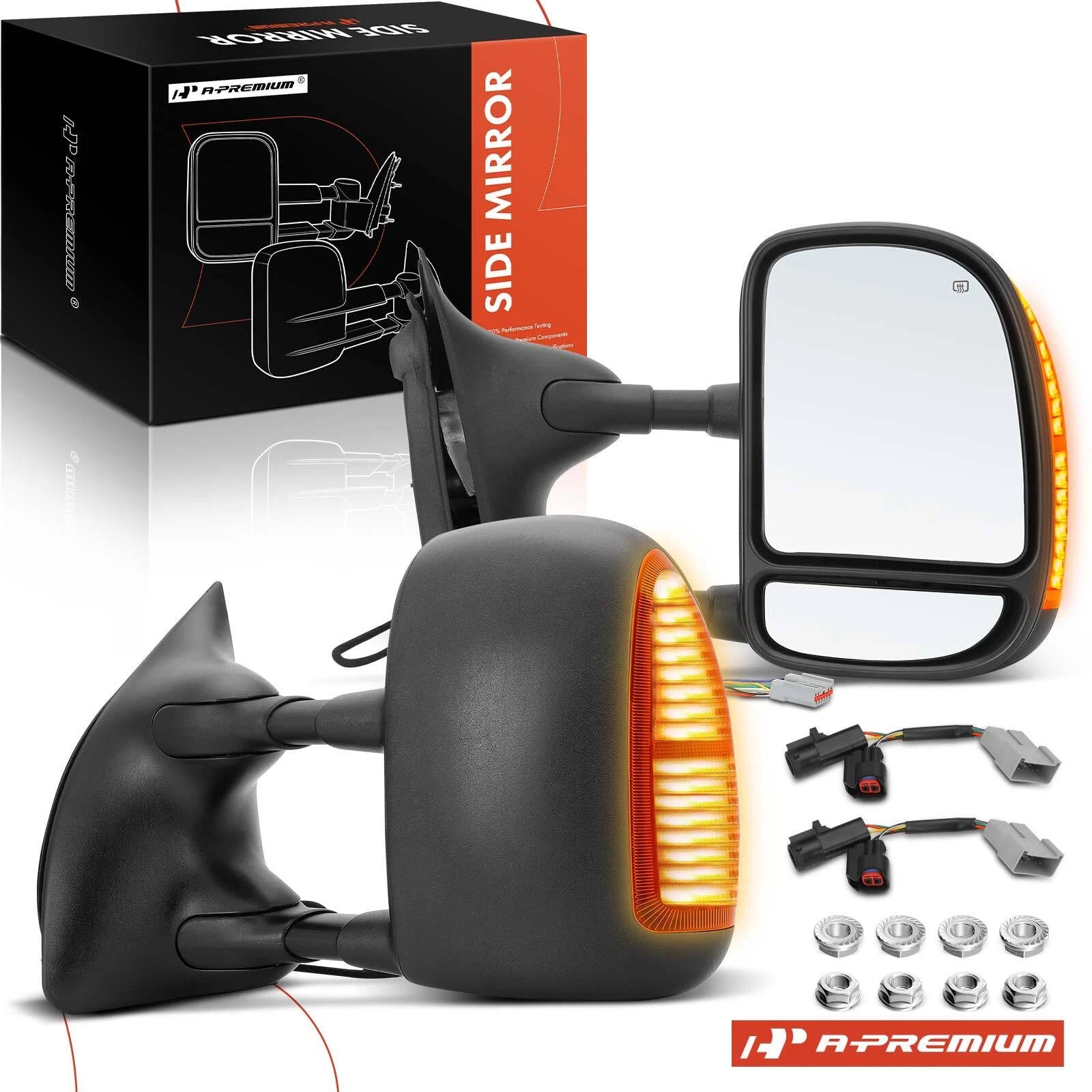 2X Power Towing Mirrors for Ford F250 Super Duty (1999–2007)