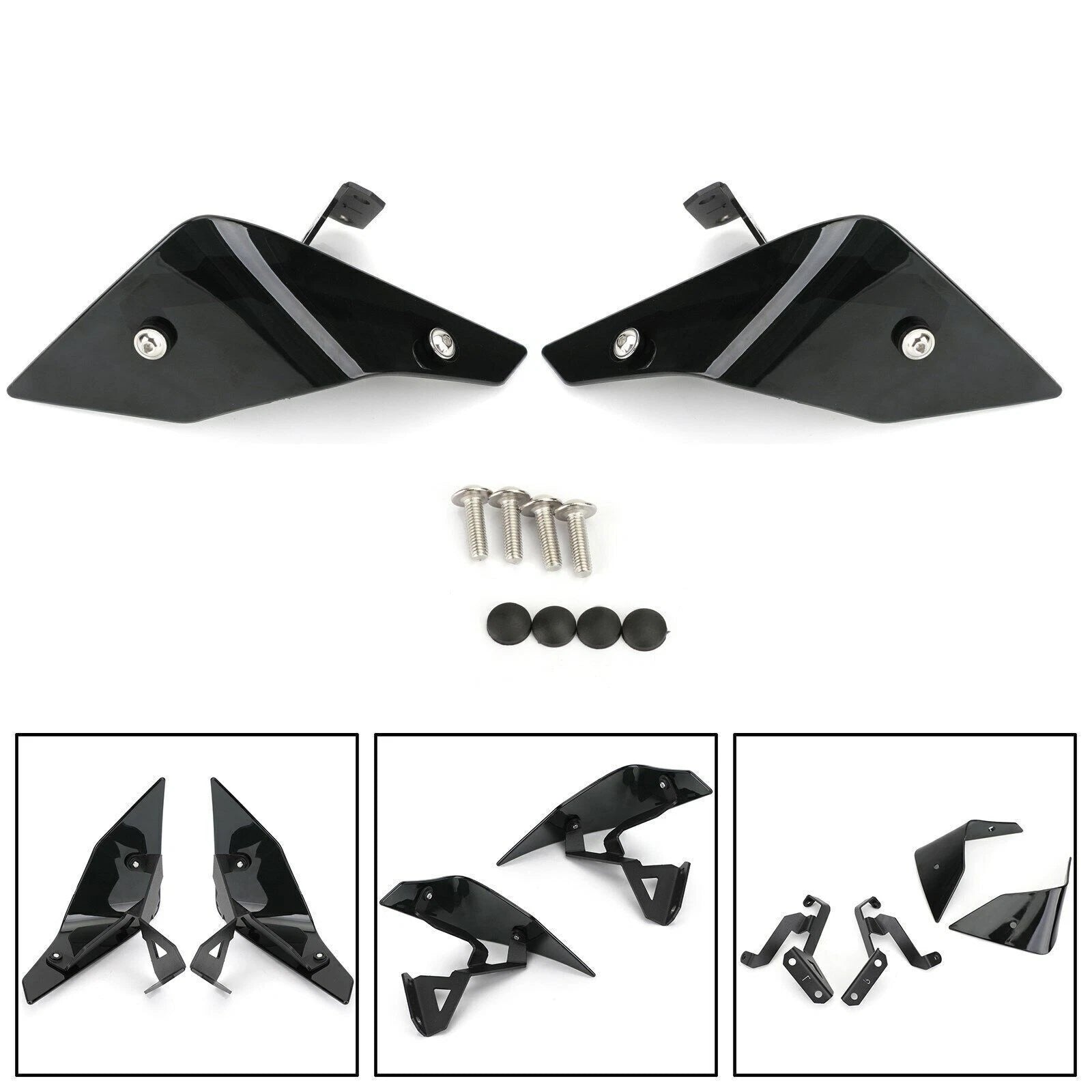 Windshield Air Deflector for Honda CRF1100L (2020–2023) Plastic Black T9