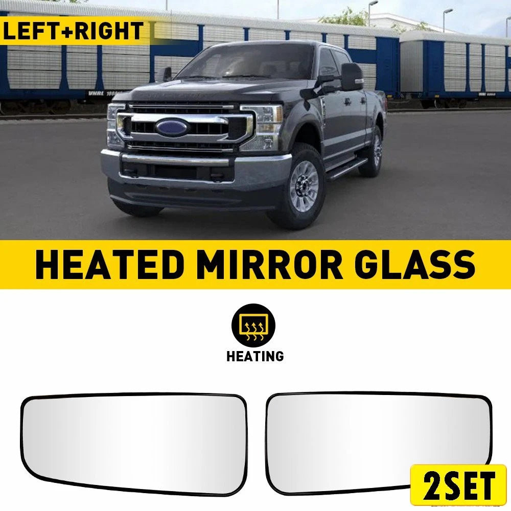 Set of 4 Tow Mirror Glass Lower Heated for Ford F150 F250 F350 F450