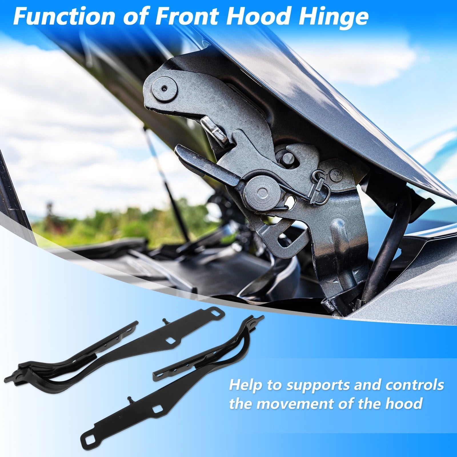 Front LH RH Hood Hinge for Dodge Charger Chrysler 300 (2011–2022) No. 55113551AF