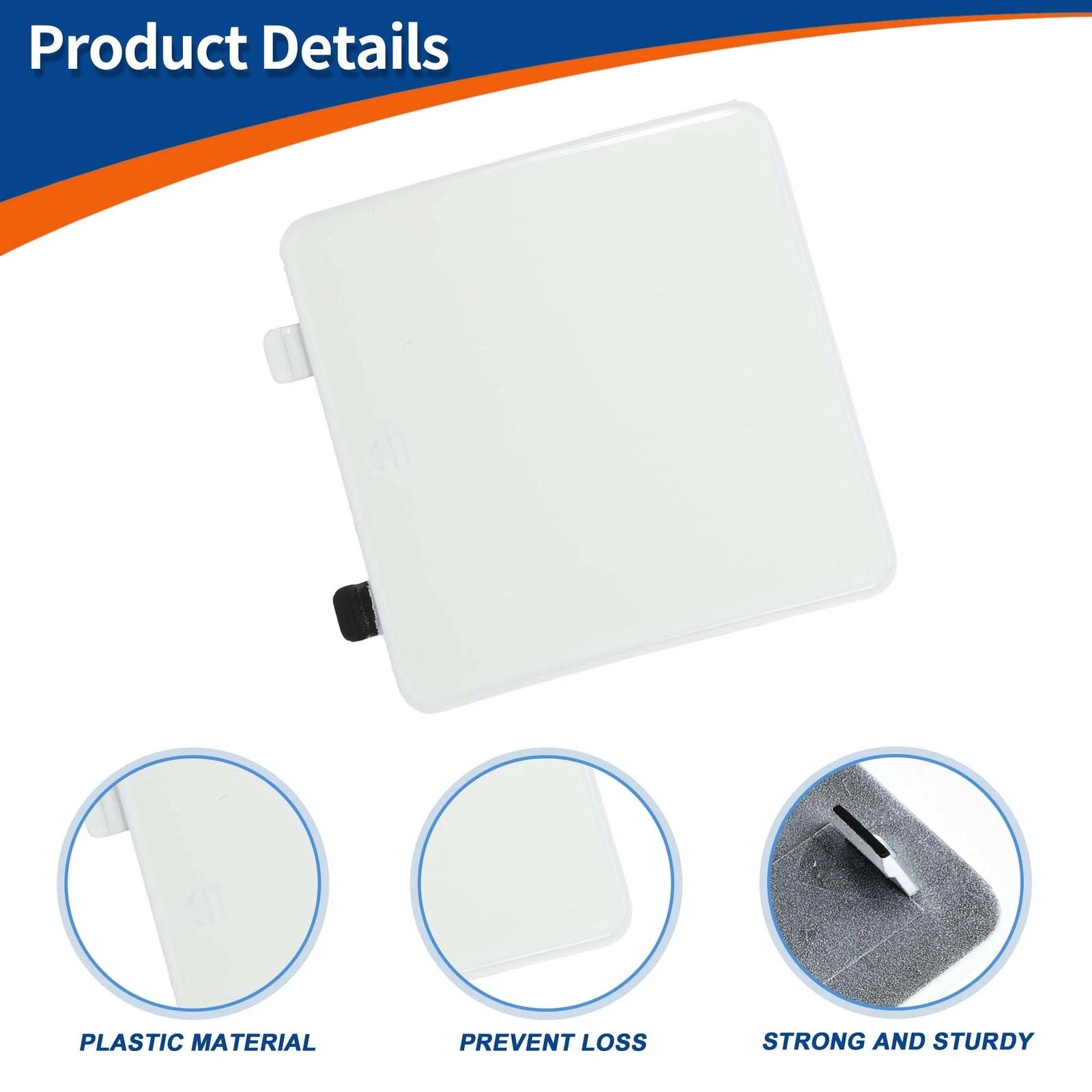 Tow Hook Cover for Mercedes-Benz (A2198850026) (2010–2015) White