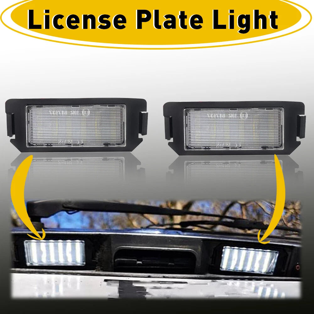 2X Full White LED License Plate Light Kit for Kia Hyundai