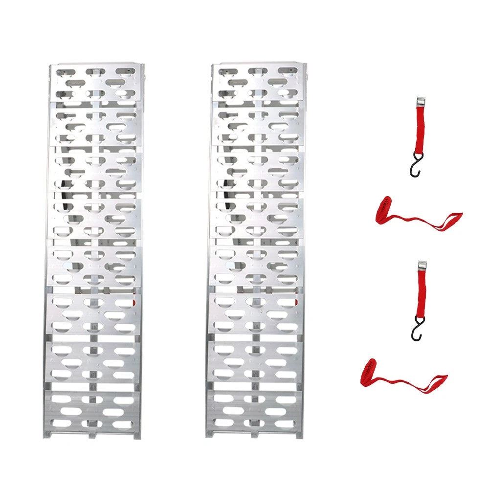 Set of 2 Aluminum Folding Loading Ramps for UTV ATV Truck Motorcycle