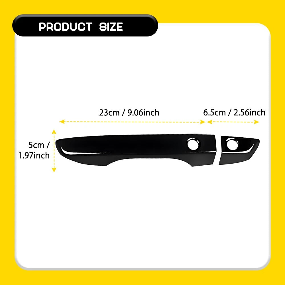 Set of 4 Gloss Black Door Handle Covers for Honda Civic (2016–2021)