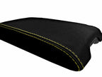 Leather Console Lid Armrest Cover for Infiniti G35 Coupe (2002–2007) Yellow Stitch