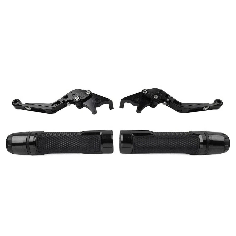 Black Extendable Brake Clutch Levers & Handlebar Grips for Daytona 675 R