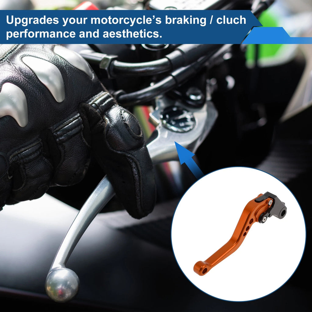 Adjustable Short Brake Clutch Levers for Honda CB599/CB600 Hornet (1998–2006) - Orange