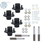 Trailer Axle Kit for 4 on 4" Bolt Idler Hub & 1" Round Spindle (2 Sets)