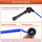 5pcs Spark Plug Wire Ignition Coil Cable No. 2245065Y25 for Nissan Sentra (1991–1994)