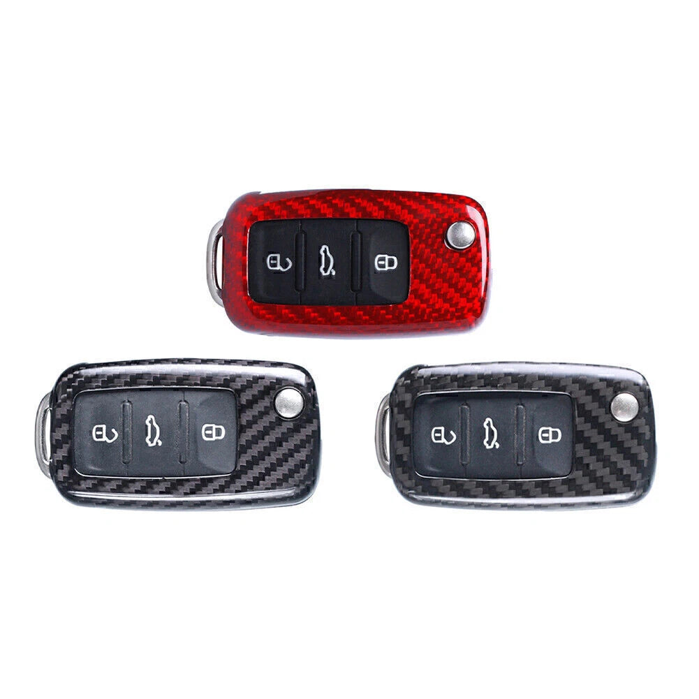 Carbon Fiber Remote Key Shell Cover for VW Golf R32 Jetta Rabbit Polo (2006–2014)