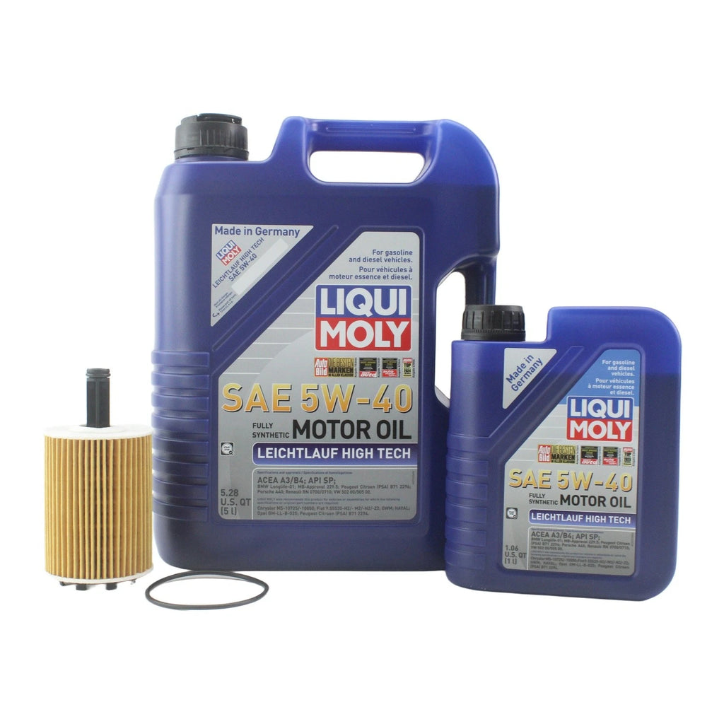 Oil Change Kit 6L Liqui Moly Leichtlauf 5W40 Mahle for Audi 2.0/2.8L