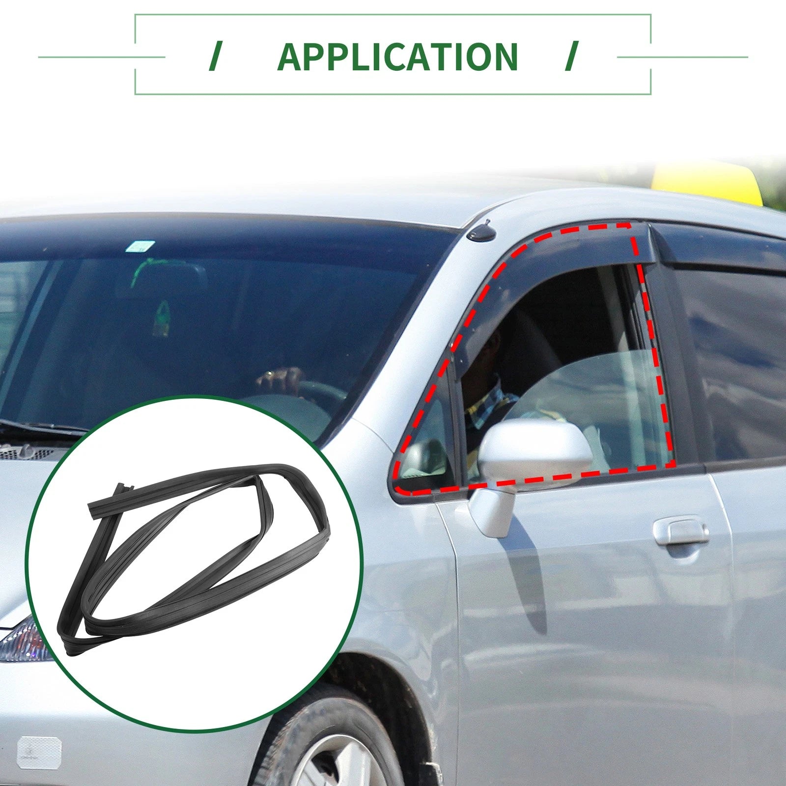 1Pc Front Right Door Window Run Channel Seal Strip for Honda Fit (2007–2020)
